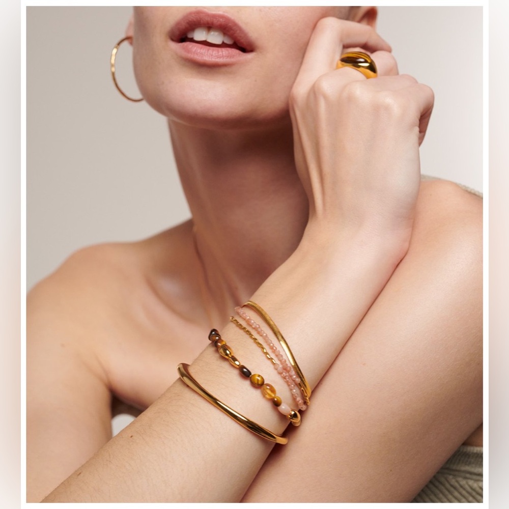 Monica Vinader Rio Neutral Gemstone Beaded Bracelet